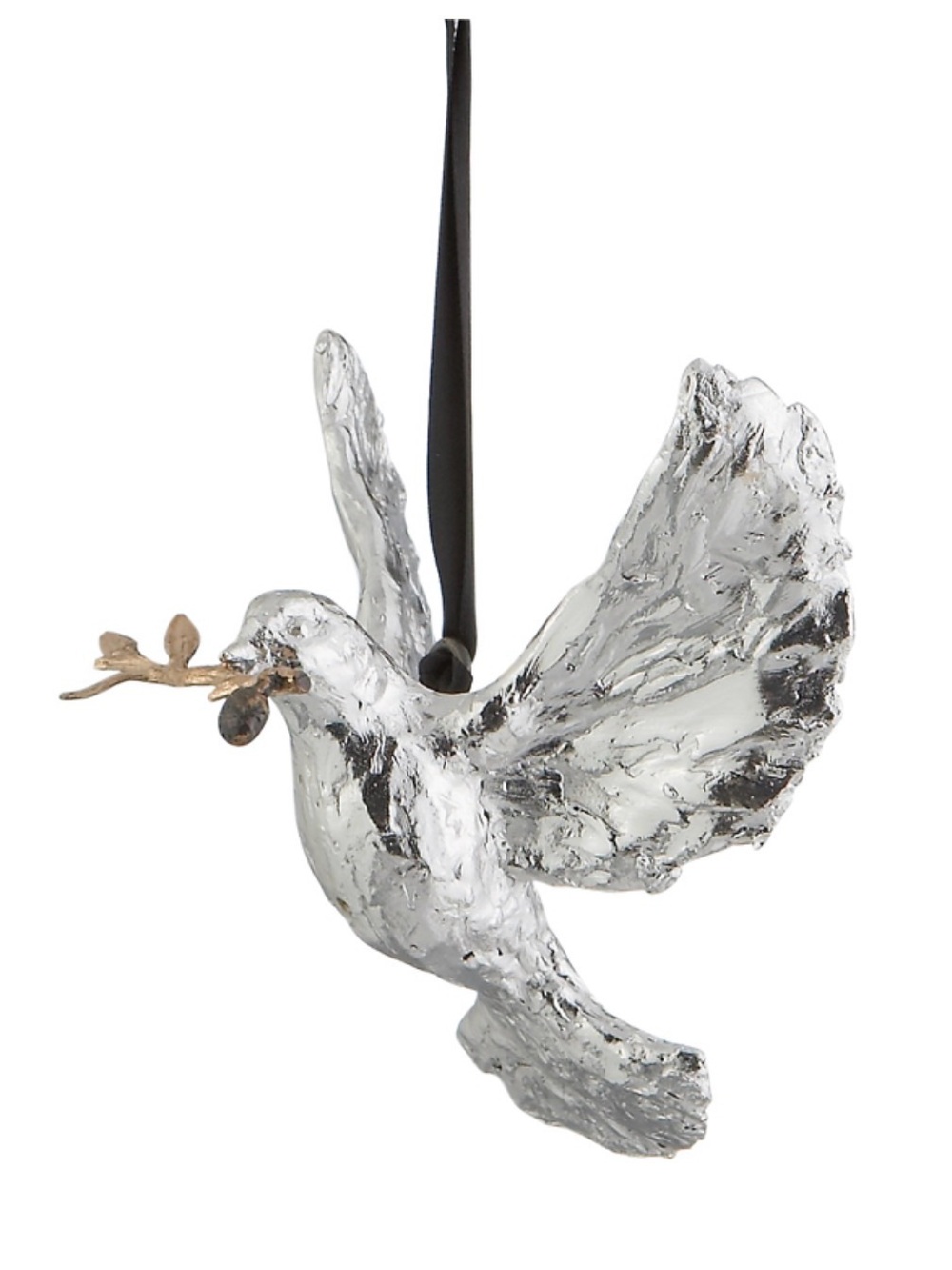 NIB Michael Aram Christmas Dove of Peace Ornament Collection Silverplate Oxidize